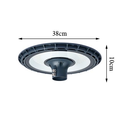 Brilagi - lauko gatvės LED šviestuvas su 5 m aukščio stulpu URBANSPARK LED/120W/230V antracitas IP65