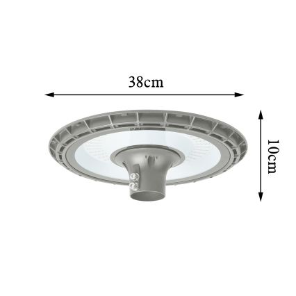 BRILAGI - LED lauko gatvės šviestuvas su 3 m aukščio stulpu URBANSPARK LED/120W/230V pilka IP65