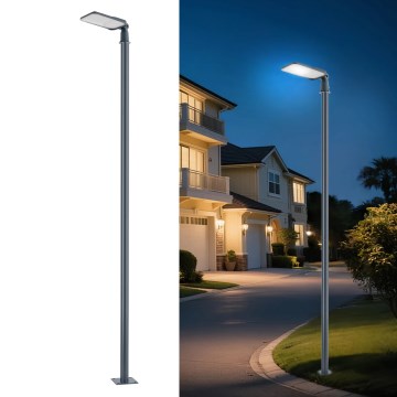 Brilagi - LED lauko gatvės šviestuvas su stulpu ir pasukama jungtimi 4 m URBANLIGHT LED/100W/230V antracitas IP65