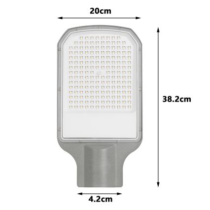 Brilagi - LED lauko gatvės šviestuvas URBANLIGHT LED/100W/230V pilkas IP65