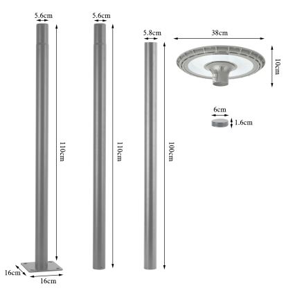 BRILAGI - LED lauko gatvės šviestuvas URBANSPARK LED/120W/230V pilkas IP65