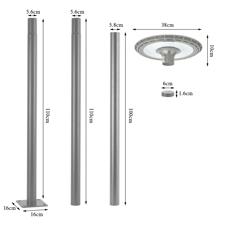 BRILAGI - LED lauko gatvės šviestuvas URBANSPARK LED/120W/230V pilkas IP65