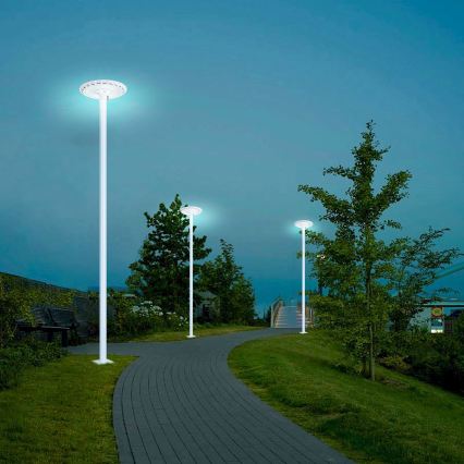 Brilagi – URBANSPARK lauko gatvės LED šviestuvas su 3 m stulpu, LED/120W/230V, baltas, IP65
