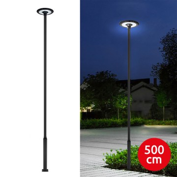 Brilagi - LED lauko gatvės žibintas su 5 m aukščio stulpu URBANSPARK LED/120W/230V juoda IP65