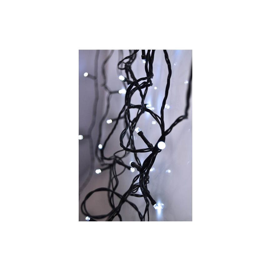 Brilagi - LED lauko girlianda 100 x LED / 8 funkcijų, 13 m, IP44, šaltai balta