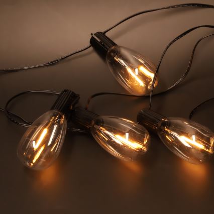 Brilagi - LED lauko girlianda 10xLED/3xAA 3,2 m IP44 šiltai balta