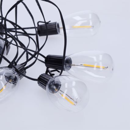 Brilagi - LED lauko girlianda 10xLED/3xAA 3,2 m IP44 šiltai balta