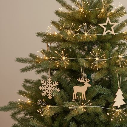 Brilagi - LED lauko girlianda 150 LED, 5 m, IP44, šiltai balta, fejerverkų efektas