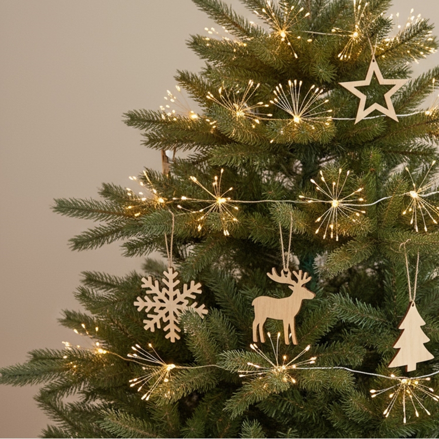 Brilagi - LED lauko girlianda 150 LED, 5 m, IP44, šiltai balta, fejerverkų efektas