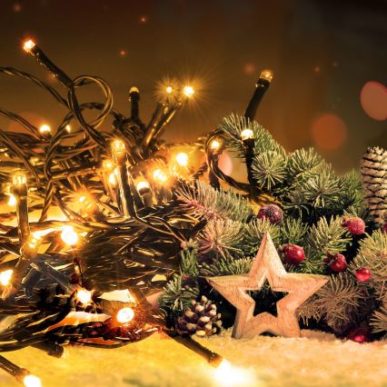 Brilagi - LED lauko girlianda 200xLED/8 funkcijų 23 m IP44 šilta balta