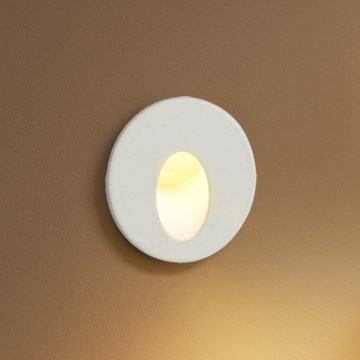 Brilagi - LED lauko įleidžiamas šviestuvas STAIRDOT LED/2W/230V baltas IP65 apvalus
