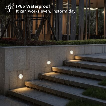 Brilagi - LED lauko įleidžiamas šviestuvas STAIRDOT LED/2W/230V baltas IP65 apvalus