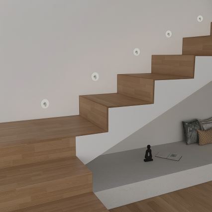 Brilagi - LED lauko įleidžiamas šviestuvas STAIRDOT LED/2W/230V baltas IP65 apvalus
