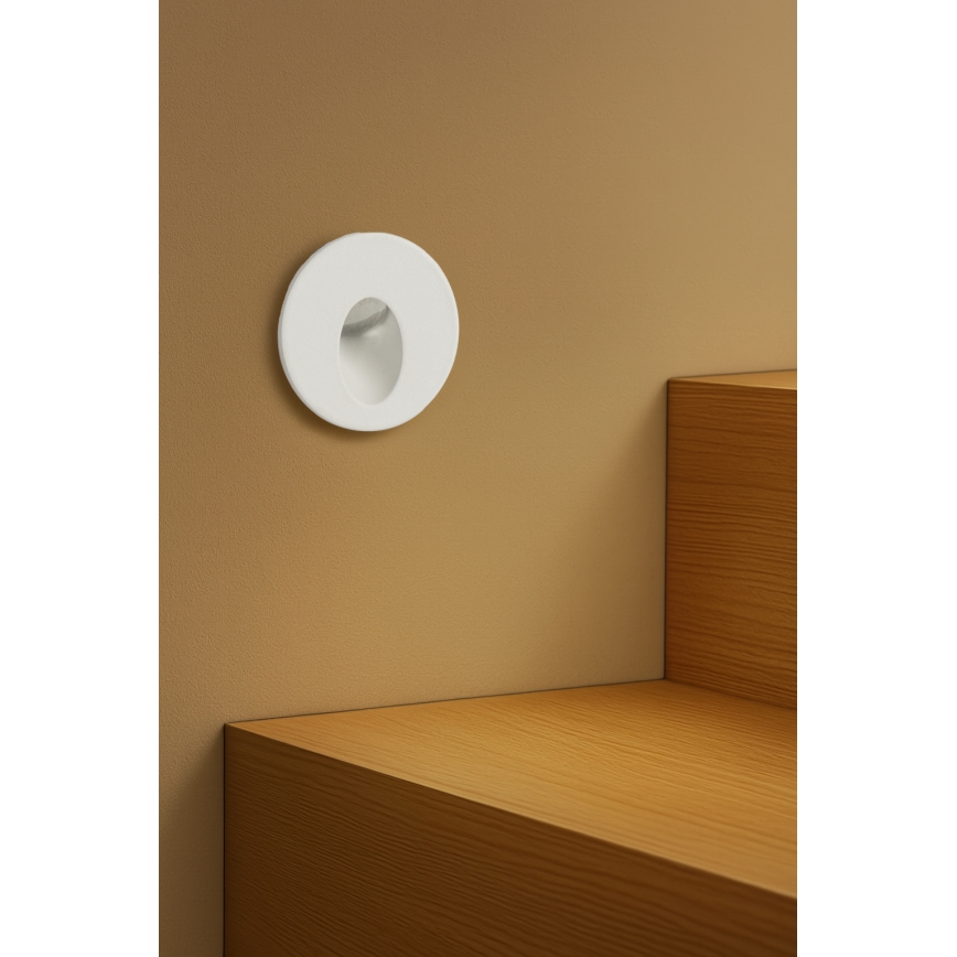 Brilagi - LED lauko įleidžiamas šviestuvas STAIRDOT LED/2W/230V baltas IP65 apvalus