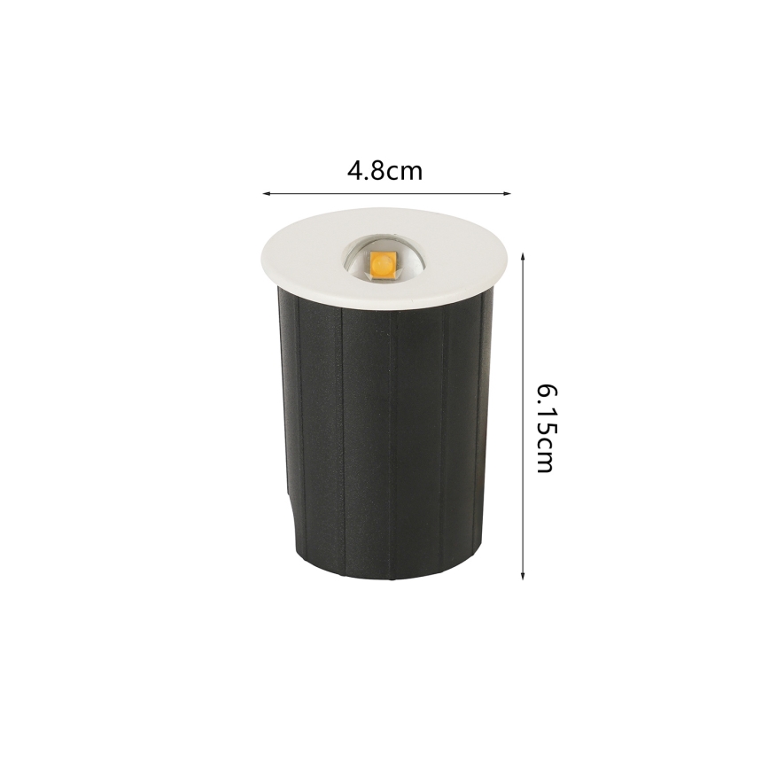 Brilagi - LED lauko įleidžiamas šviestuvas STAIRDOT LED/2W/230V baltas IP65 apvalus