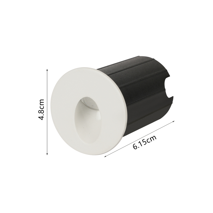 Brilagi - LED lauko įleidžiamas šviestuvas STAIRDOT LED/2W/230V baltas IP65 apvalus