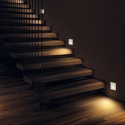 Brilagi - LED lauko įleidžiamas šviestuvas STAIRDOT LED/2W/230V baltas IP65 kvadratinis