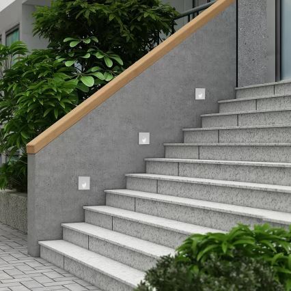 Brilagi - LED lauko įleidžiamas šviestuvas STAIRDOT LED/2W/230V baltas IP65 kvadratinis