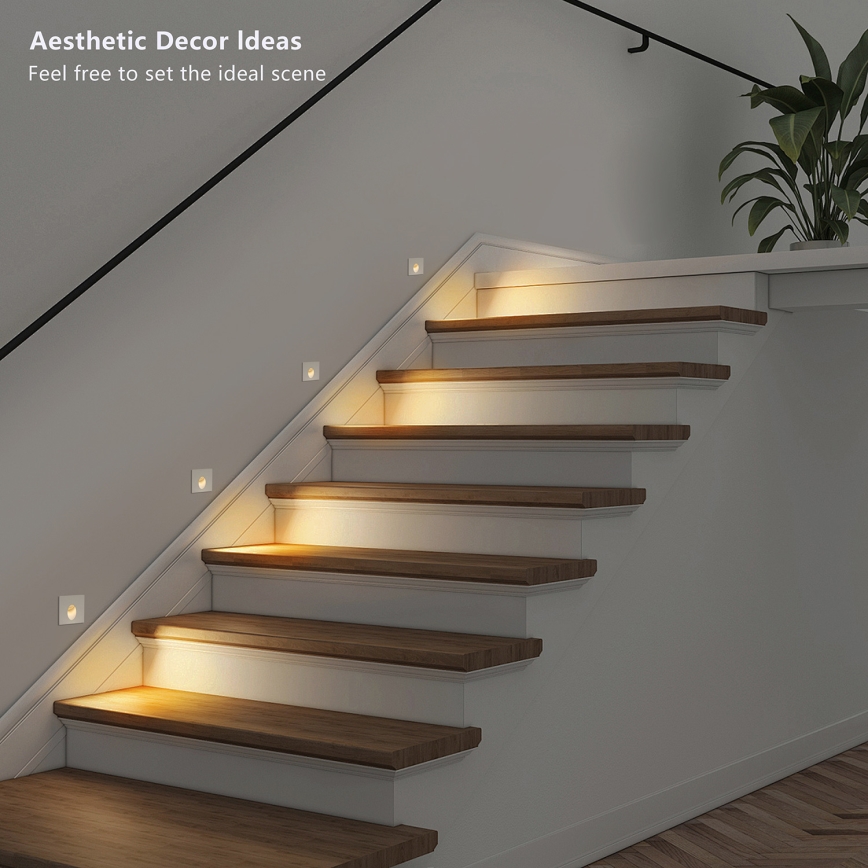 Brilagi - LED lauko įleidžiamas šviestuvas STAIRDOT LED/2W/230V baltas IP65 kvadratinis