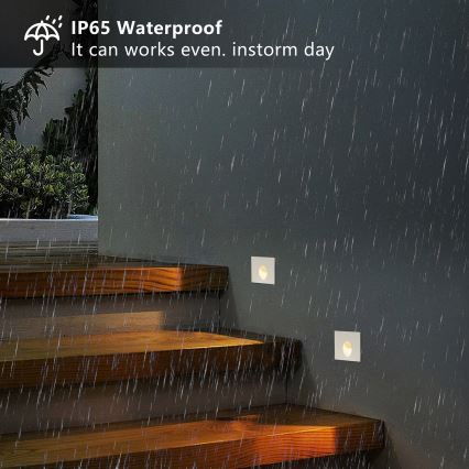 Brilagi - LED lauko įleidžiamas šviestuvas STAIRDOT LED/2W/230V baltas IP65 kvadratinis