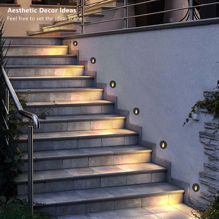 Brilagi - LED lauko įleidžiamas šviestuvas STAIRDOT LED/2W/230V juodas IP65 apvalus