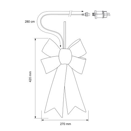 BRILAGI - LED Lauko kalėdinė dekoracija LED/3,3W/230V IP44 sidabrinis kaspinas