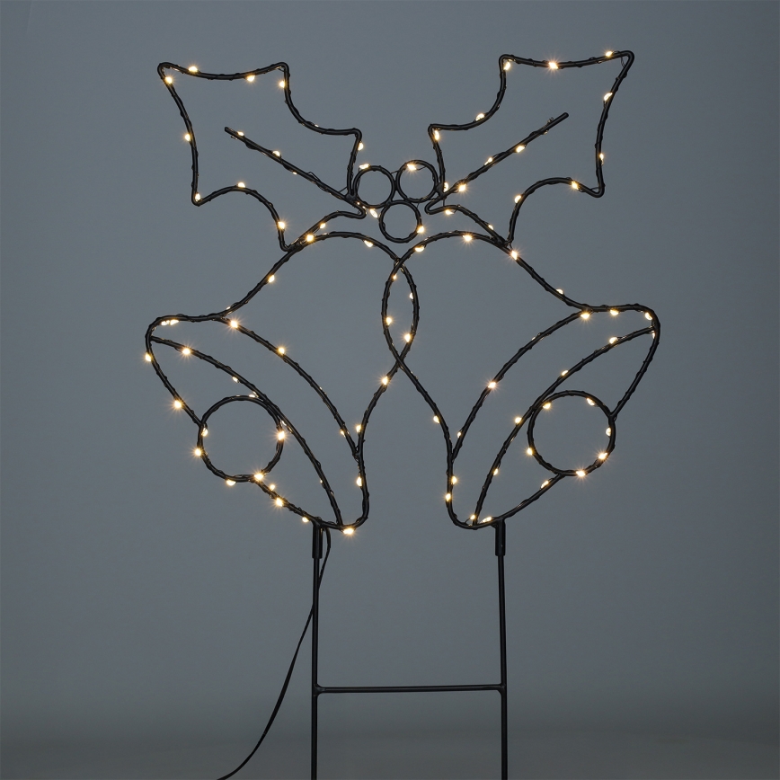 Brilagi - LED lauko kalėdinė dekoracija LED/3xAA IP44 55x32 cm varpeliai