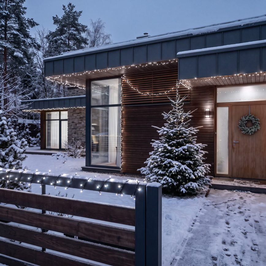 BRILAGI - LED Lauko kalėdinė girlianda 1000xLED/8 funkcijų 105 m IP44 šaltai balta