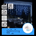 BRILAGI - LED lauko kalėdinė girlianda 100xLED/3xAA/8 funkcijos 8x0,6m IP44 šaltai balta