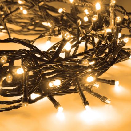 Brilagi - LED Lauko kalėdinė girlianda 100xLED/8 funkcijų 13 m IP44 šiltai balta
