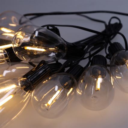 Brilagi - LED Lauko kalėdinė girlianda 10xLED/3xAA 3,2m IP44 šiltai balta