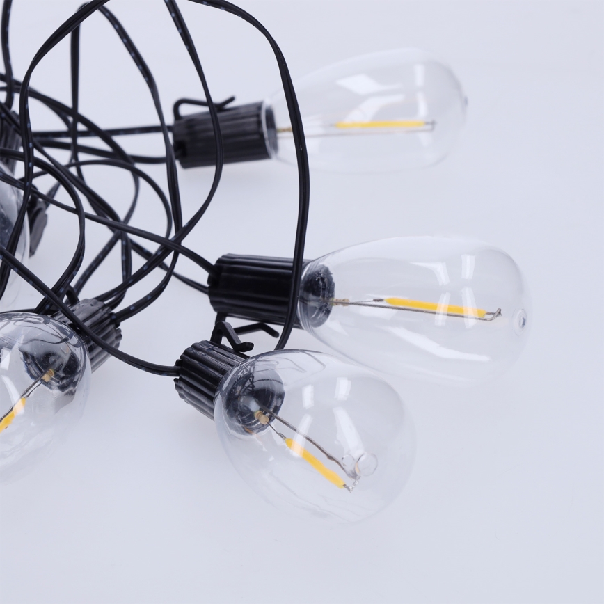 Brilagi - LED Lauko kalėdinė girlianda 10xLED/3xAA 3,2m IP44 šiltai balta