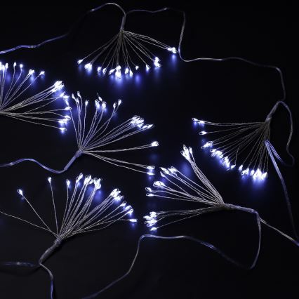 Brilagi - LED lauko kalėdinė girlianda 150xLED 5m IP44 šaltai balta fejerverkų efektas