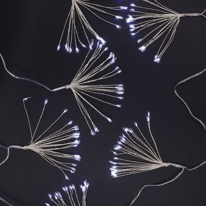 Brilagi - LED lauko kalėdinė girlianda 150xLED 5m IP44 šaltai balta fejerverkų efektas