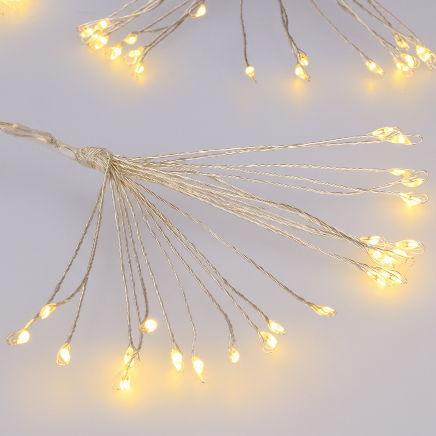 Brilagi - LED lauko kalėdinė girlianda 150xLED 5m IP44 šilta balta fejerverkų efektas