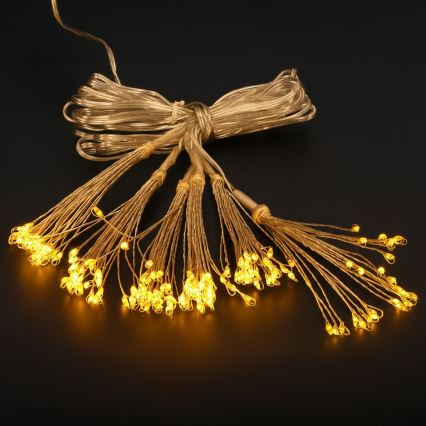 Brilagi - LED lauko kalėdinė girlianda 150xLED 5m IP44 šiltai balta fejerverkų efektas