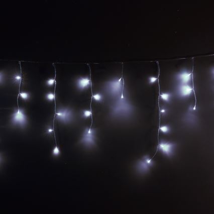Brilagi - LED lauko kalėdinė girlianda 200xLED/8 funkcijų 13m IP44 šaltai balta varvekliai