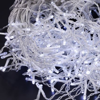 Brilagi - LED lauko kalėdinė girlianda 200xLED/8 funkcijų 13m IP44 šaltai balta varvekliai