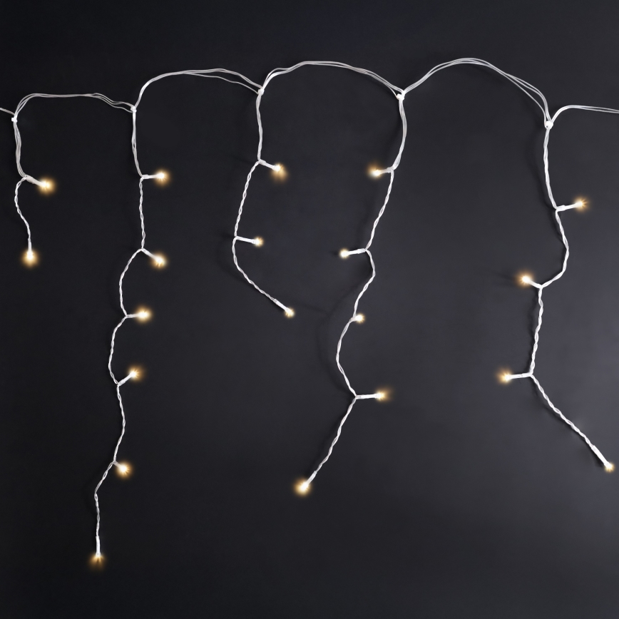 Brilagi - LED lauko kalėdinė girlianda 200xLED/8 režimai 13m IP44 šiltai balta varvekliai