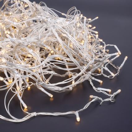 Brilagi - LED lauko kalėdinė girlianda 360 LED/8 funkcijų, 14 m, IP44, šiltai balta, varvekliai