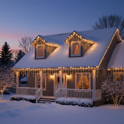 Brilagi - LED lauko kalėdinė girlianda 400 LED/8 funkcijų 23 m IP44 šiltai balta