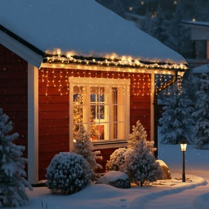 Brilagi - LED lauko kalėdinė girlianda 400xLED/8 funkcijų 23 m IP44 šiltai balta