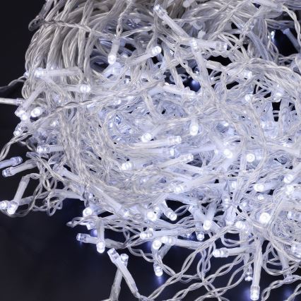 Brilagi - LED lauko kalėdinė girlianda 400xLED/8 funkcijų 23m IP44 šaltai balta