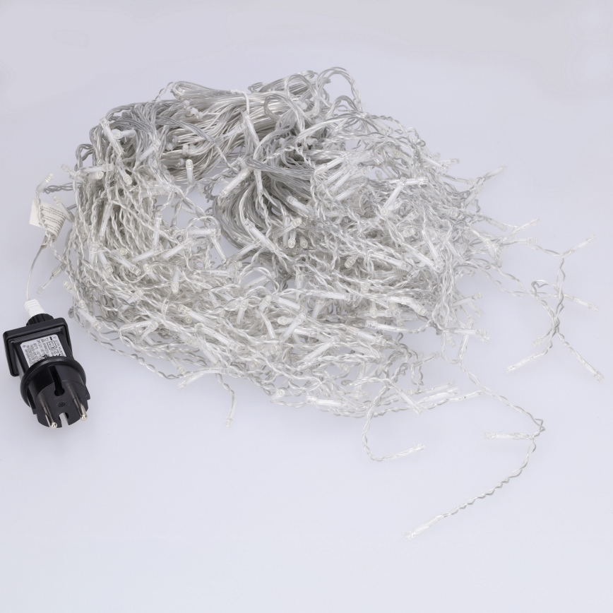 Brilagi - LED lauko kalėdinė girlianda 400xLED/8 funkcijų 23m IP44 šaltai balta