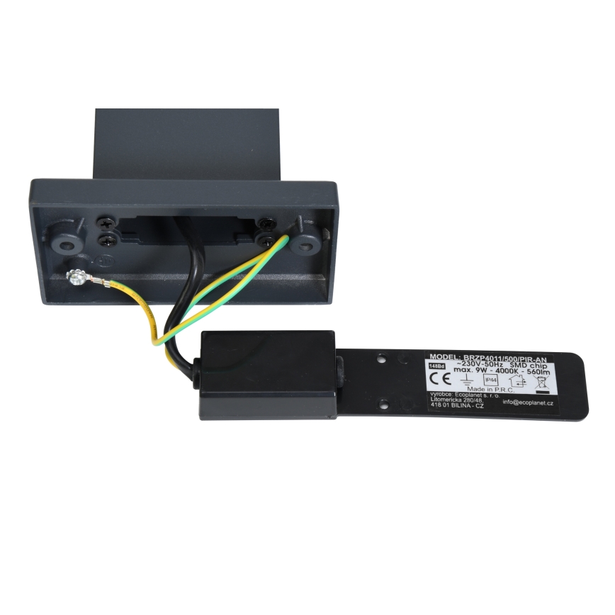 Brilagi - LED Lauko lempa su jutikliu ARCELO LED/9W/230V 50 cm IP44