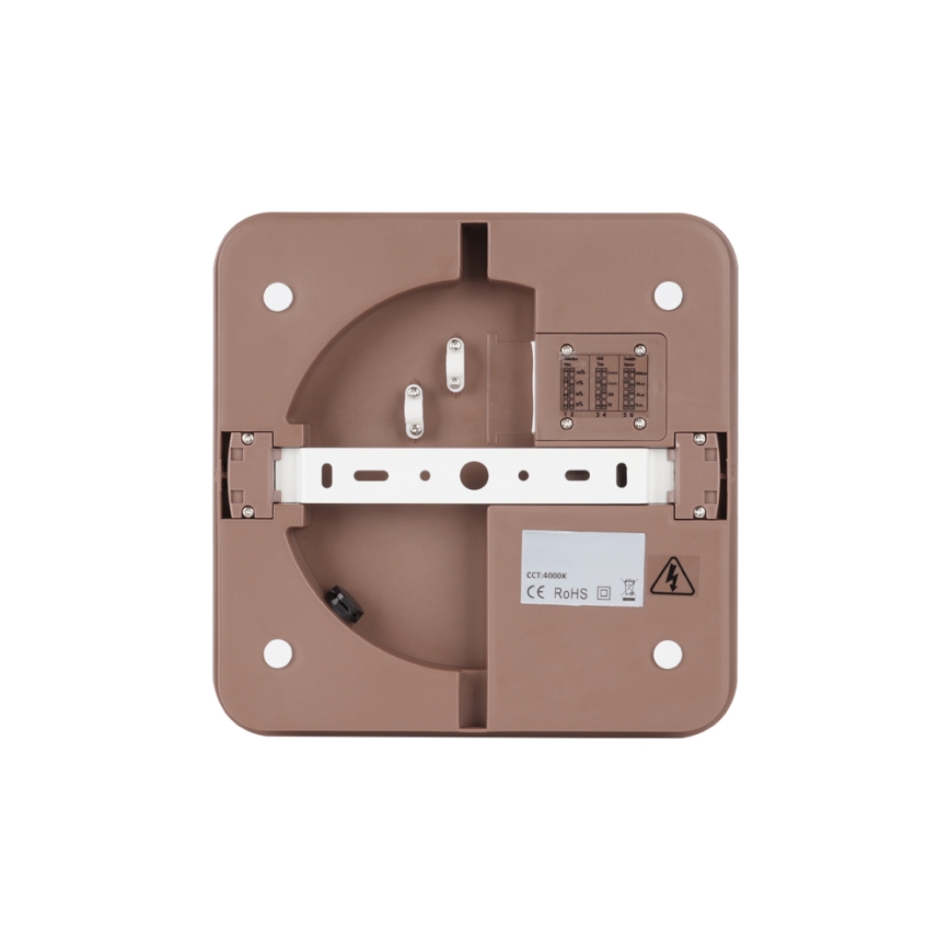 Brilagi - BENE LED/18W/230V lauko lubinis šviestuvas 21,5x21,5 cm, rudos spalvos, IP54