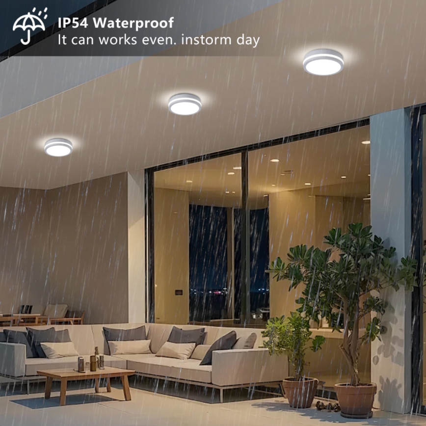 Brilagi - LED lauko lubinis šviestuvas BENE LED/18W/230V skersmuo 21,5 cm balta IP54