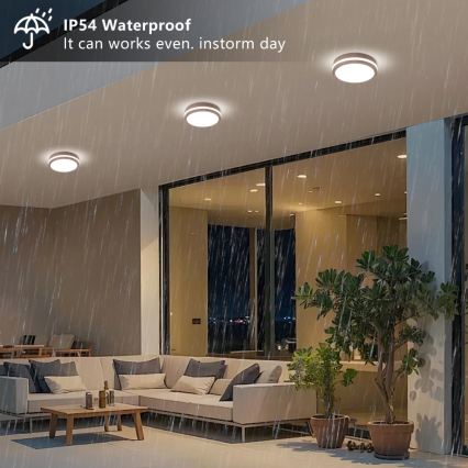 Brilagi - LED lauko lubinis šviestuvas BENE LED/18W/230V skersmuo 21,5 cm rudas IP54