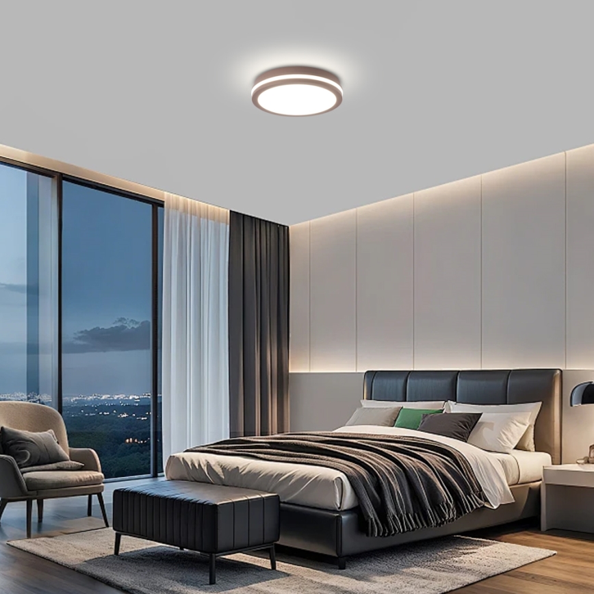 Brilagi - LED lauko lubinis šviestuvas BENE LED/24W/230V Ø 26 cm rudas IP54