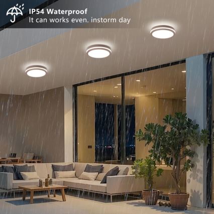 Brilagi - LED lauko lubinis šviestuvas BENE LED/24W/230V Ø 26 cm rudas IP54